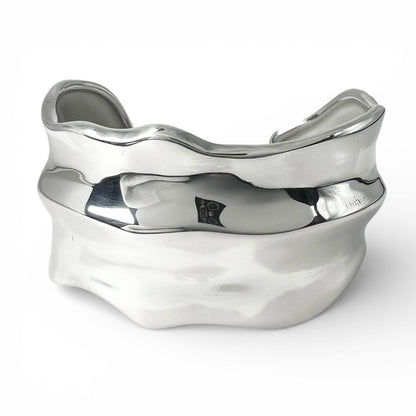 Tiffany & Co Vintage 925 Leaf Calf Bangle Silver Bracelet — view 3