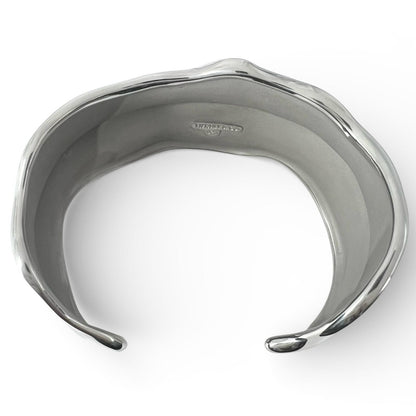 Tiffany & Co Vintage 925 Leaf Calf Bangle Silver Bracelet — view 5