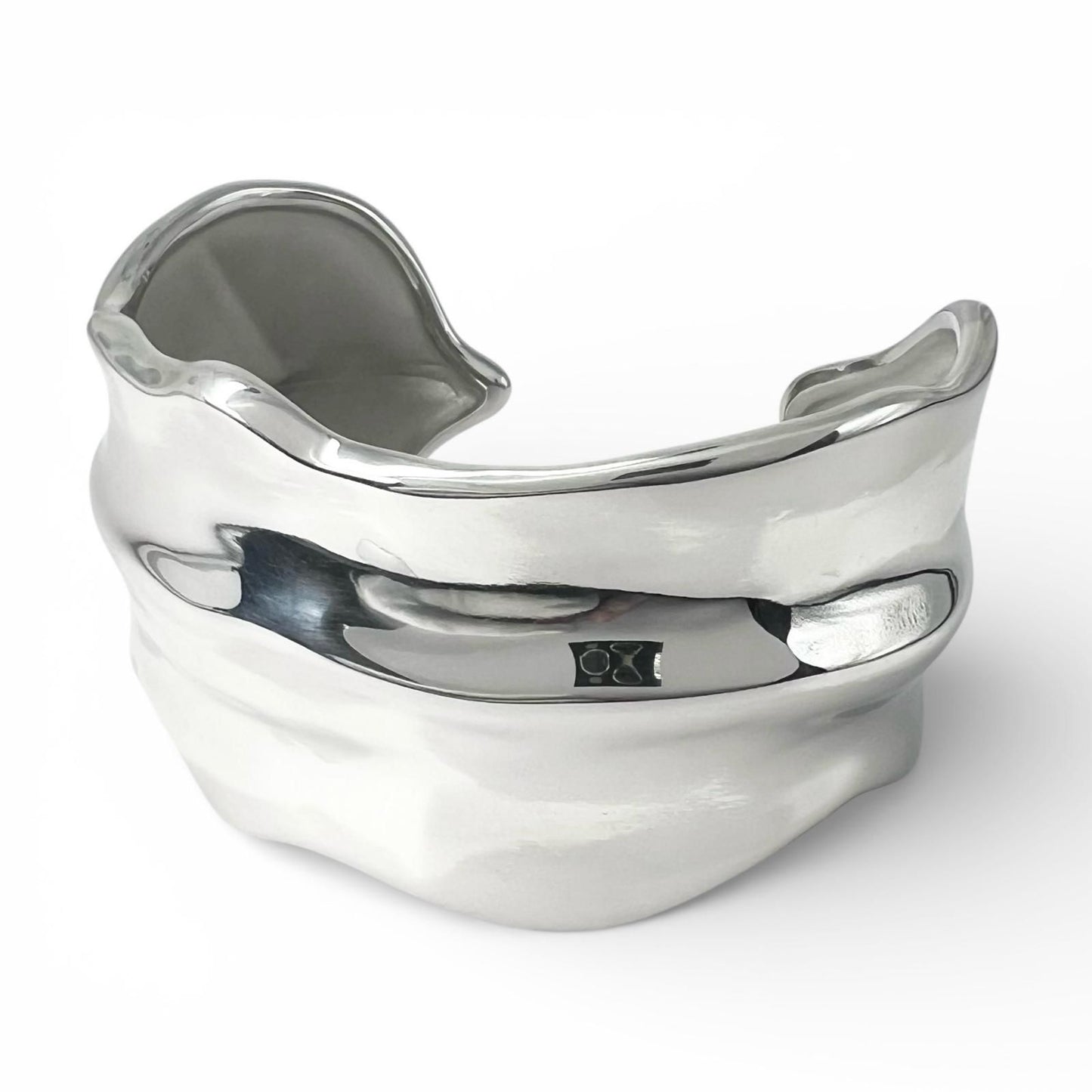 Tiffany & Co Vintage 925 Leaf Calf Bangle Silver Bracelet