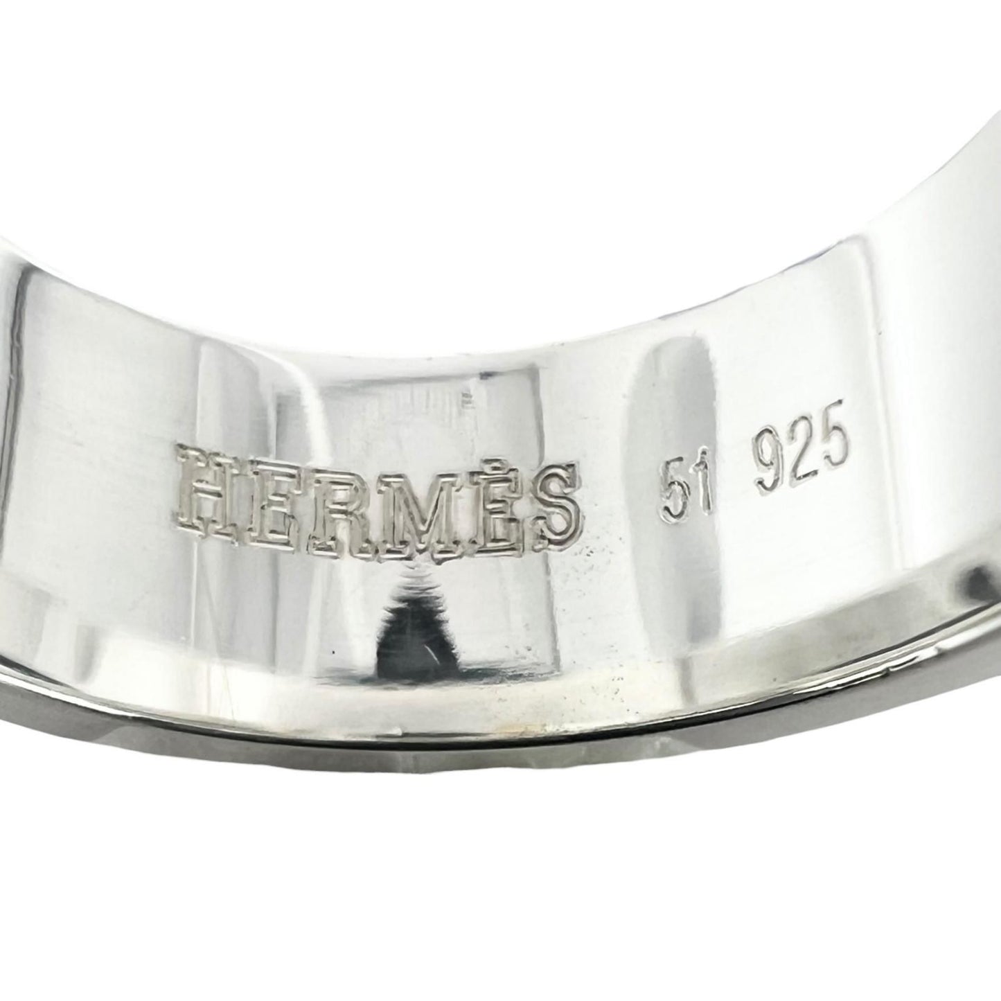Hermes Vintage Kelly Ring 925 750 Combination Silver Gold — view 6