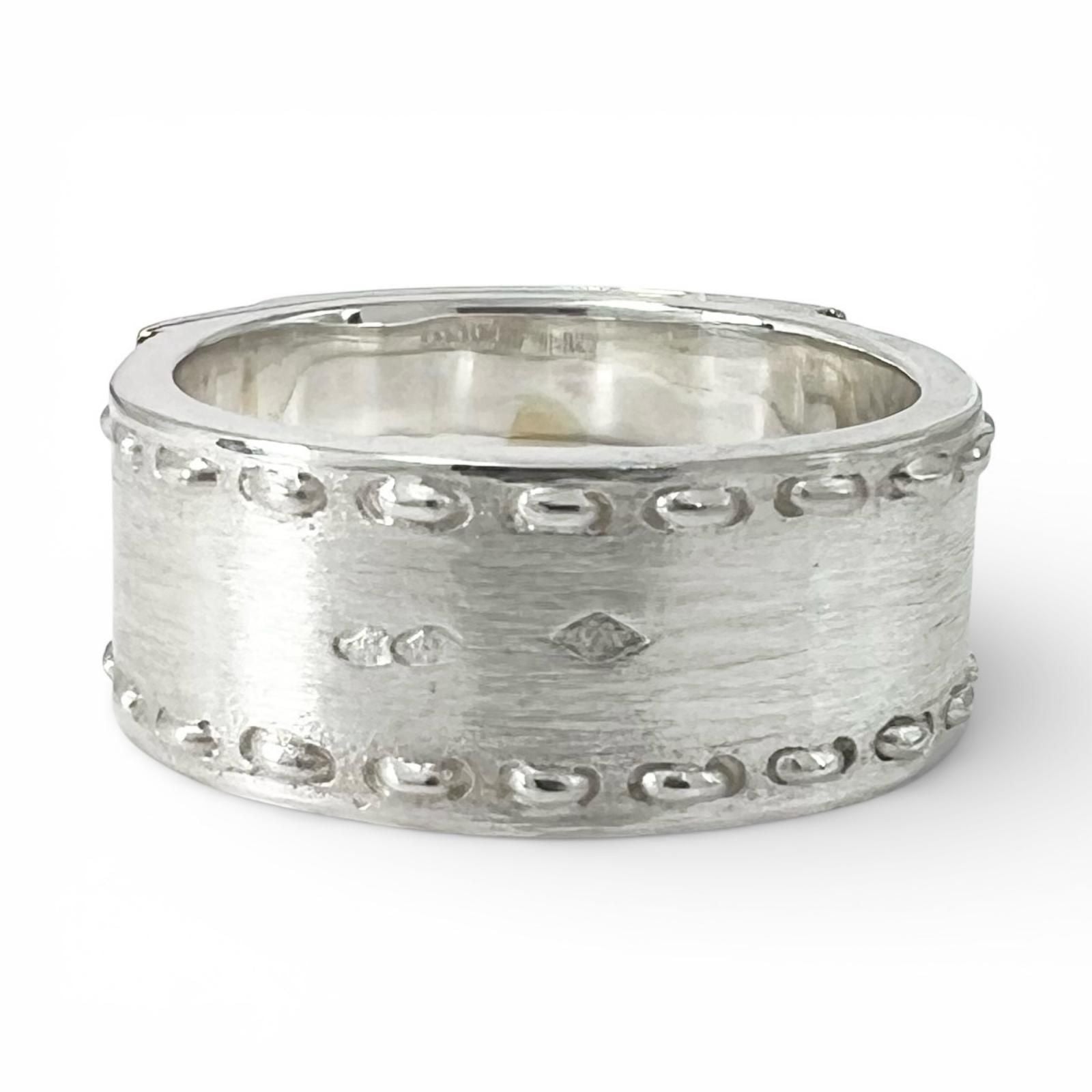 Hermes Vintage Kelly Ring 925 750 Combination Silver Gold — view 3