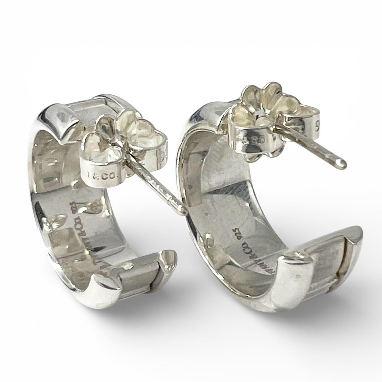 Tiffany & Co Atlas 925 Hoop Earrings Silver — view 3