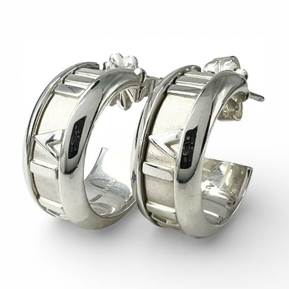 Tiffany & Co Atlas 925 Hoop Earrings Silver