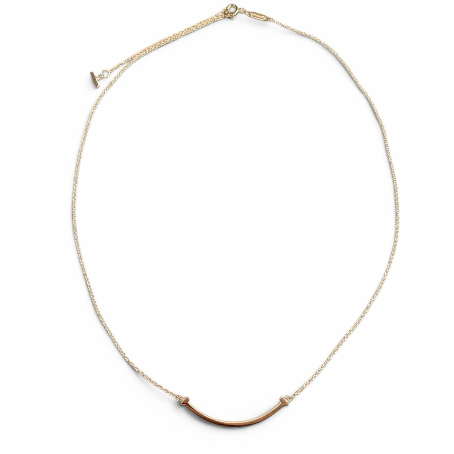Tiffany & Co T Smile Small Pendant Pink Gold 18k — view 3