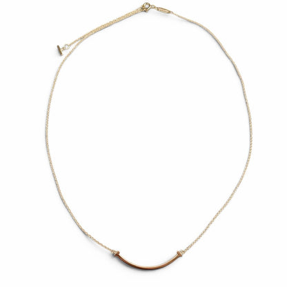 Tiffany & Co T Smile Small Pendant Pink Gold 18k — view 3