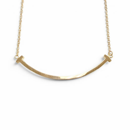 Tiffany & Co T Smile Small Pendant Pink Gold 18k