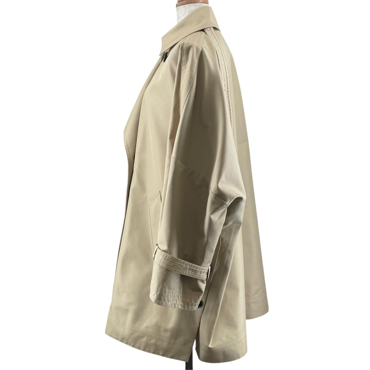Max Mara Weekend Maxmara Side Button a Line Coat Beige 36 — view 4