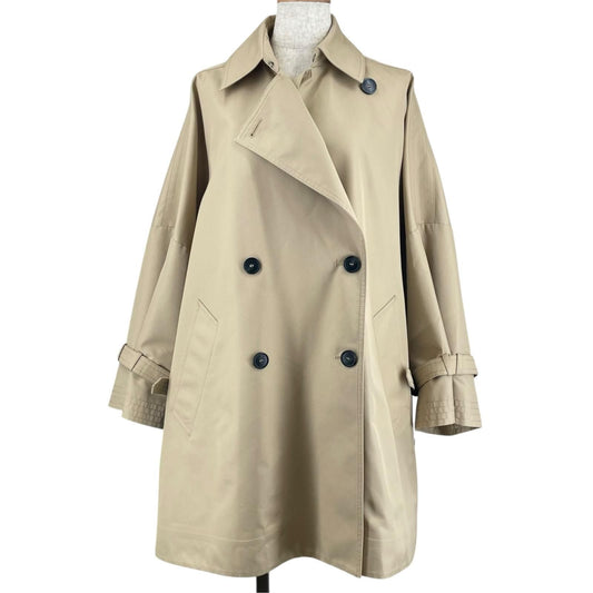 Max Mara Weekend Maxmara Side Button a Line Coat Beige 36