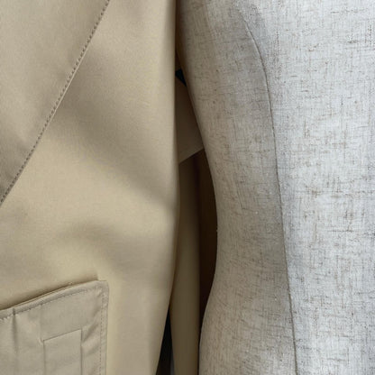 Max Mara Weekend Maxmara Side Button a Line Coat Beige 36 — view 5
