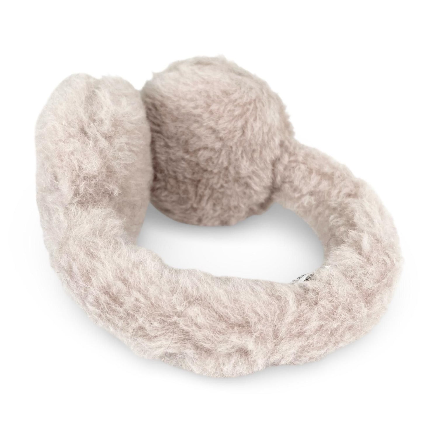 Max Mara Muffy Teddy Bear Logo Patch Ear Muffs Beige — view 8