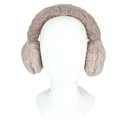 Max Mara Muffy Teddy Bear Logo Patch Ear Muffs Beige — view 2