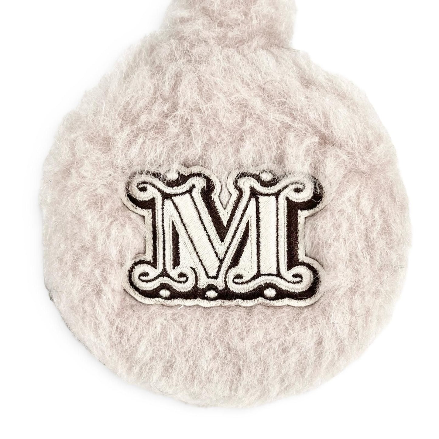 Max Mara Muffy Teddy Bear Logo Patch Ear Muffs Beige — view 6