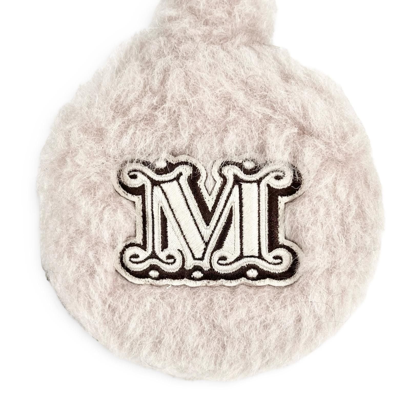 Max Mara Muffy Teddy Bear Logo Patch Ear Muffs Beige — view 6