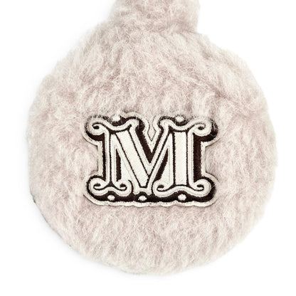 Max Mara Muffy Teddy Bear Logo Patch Ear Muffs Beige — view 6