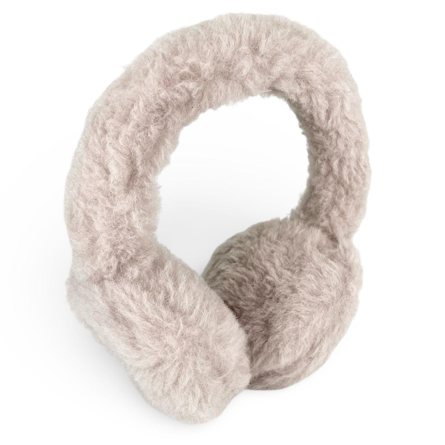 Max Mara Muffy Teddy Bear Logo Patch Ear Muffs Beige — view 4