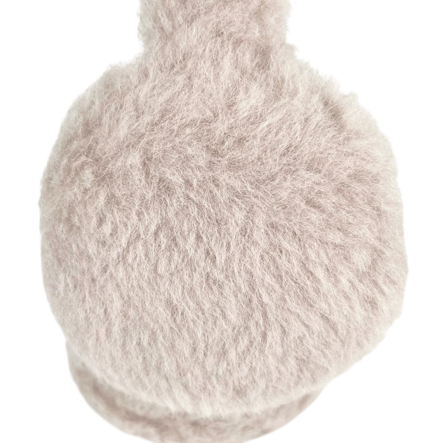 Max Mara Muffy Teddy Bear Logo Patch Ear Muffs Beige — view 7