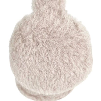 Max Mara Muffy Teddy Bear Logo Patch Ear Muffs Beige — view 7