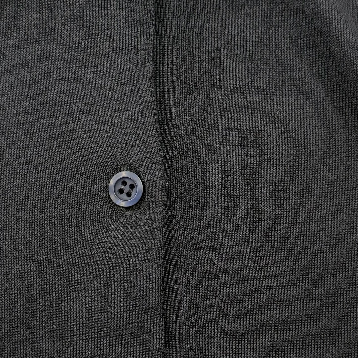 Prada Silk Cotton Collared 2-Way Long Sleeve Polo Shirt Knit Navy White 44 — view 7