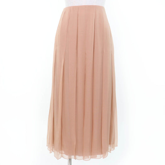 Gucci Silk 100% Pleated Long Length Flare Skirt Pink 36 Garment