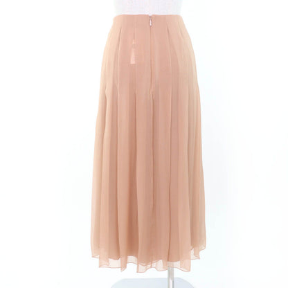 Gucci Silk 100% Pleated Long Length Flare Skirt Pink 36 Garment — view 4