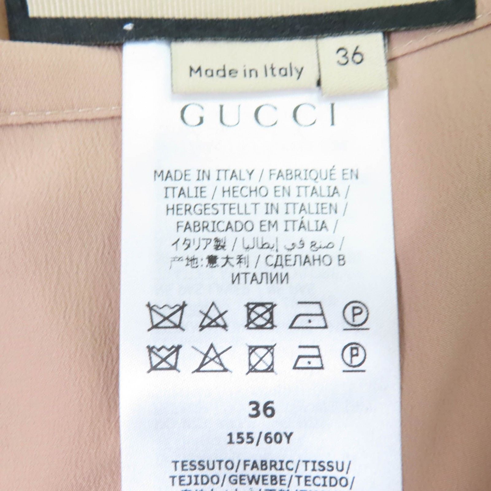 Gucci Silk 100% Pleated Long Length Flare Skirt Pink 36 Garment — view 7
