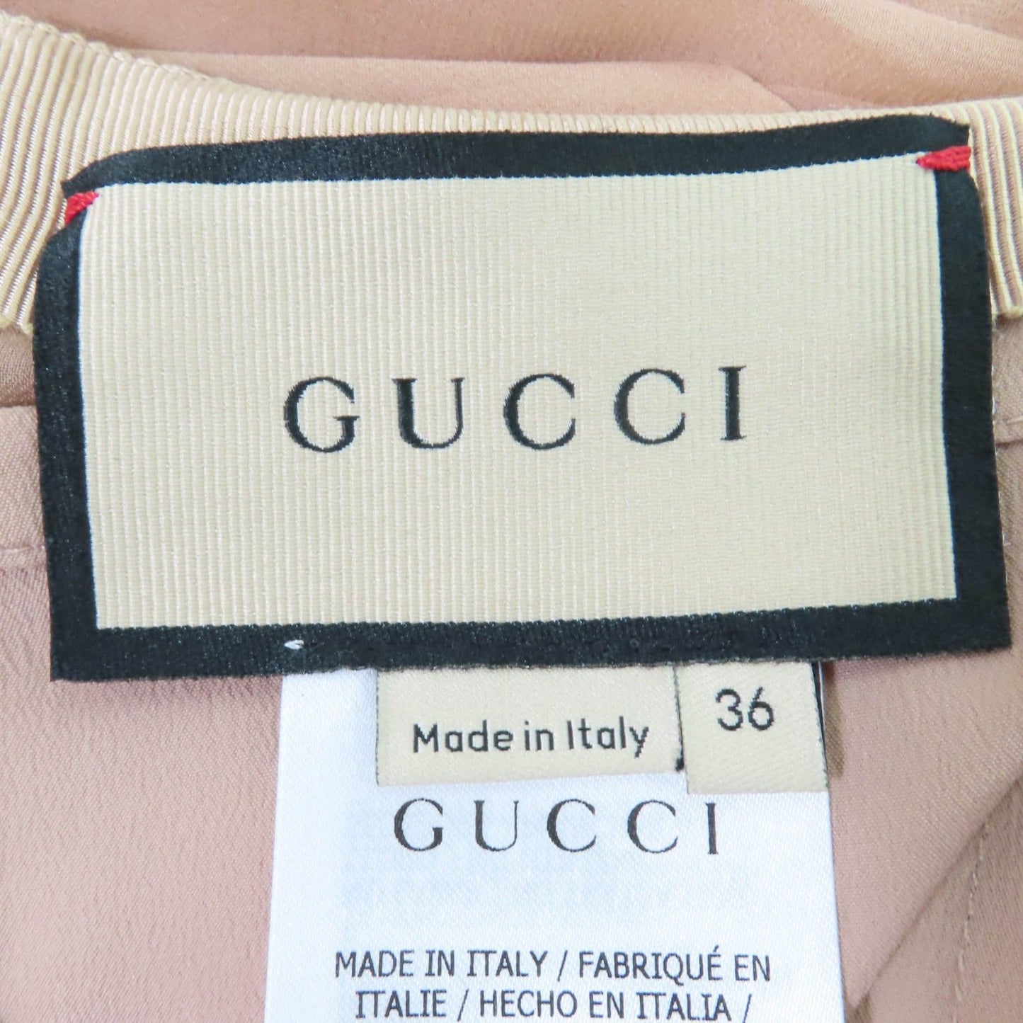 Gucci Silk 100% Pleated Long Length Flare Skirt Pink 36 Garment — view 6