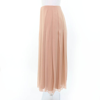 Gucci Silk 100% Pleated Long Length Flare Skirt Pink 36 Garment — view 3