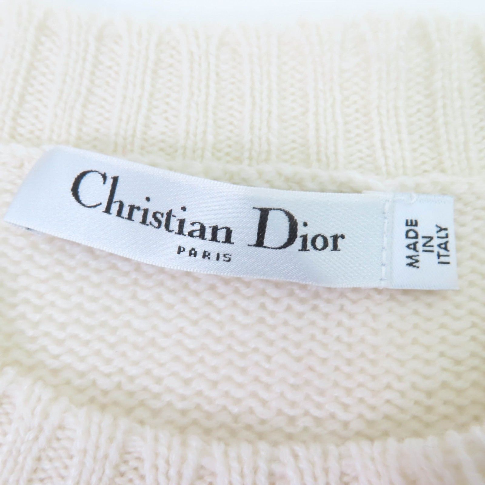 Dior Cashmere Spider Long Sleeve Knit White 38 Sweater — view 7