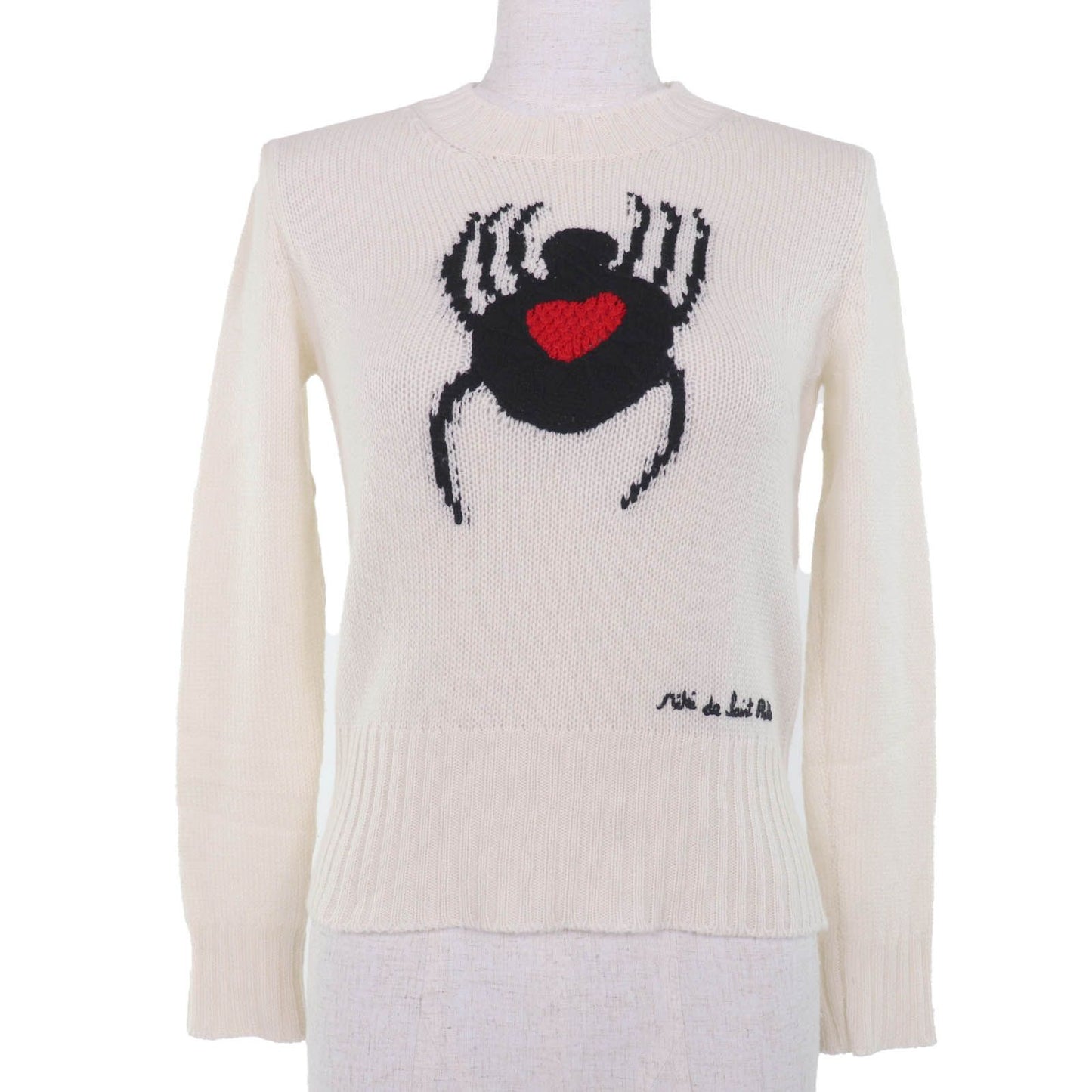 Dior Cashmere Spider Long Sleeve Knit White 38 Sweater