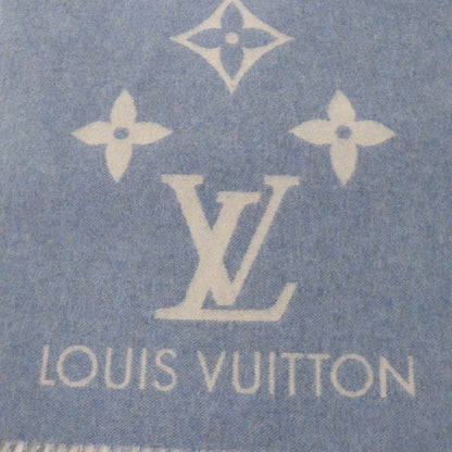 Louis Vuitton Echarpe Reykjavik Cashmere 100% Monogram Scarf Light Blue — view 4