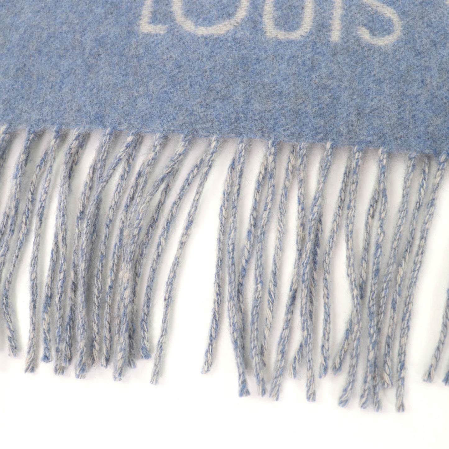 Louis Vuitton Echarpe Reykjavik Cashmere 100% Monogram Scarf Light Blue — view 5