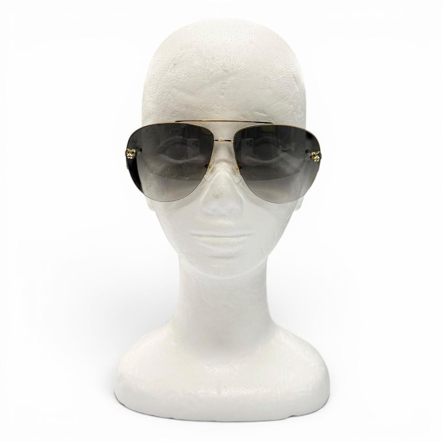 Cartier Panthere de Cartier Two Bridge Gradient Lens Eyewear Sunglasses Gold — view 3