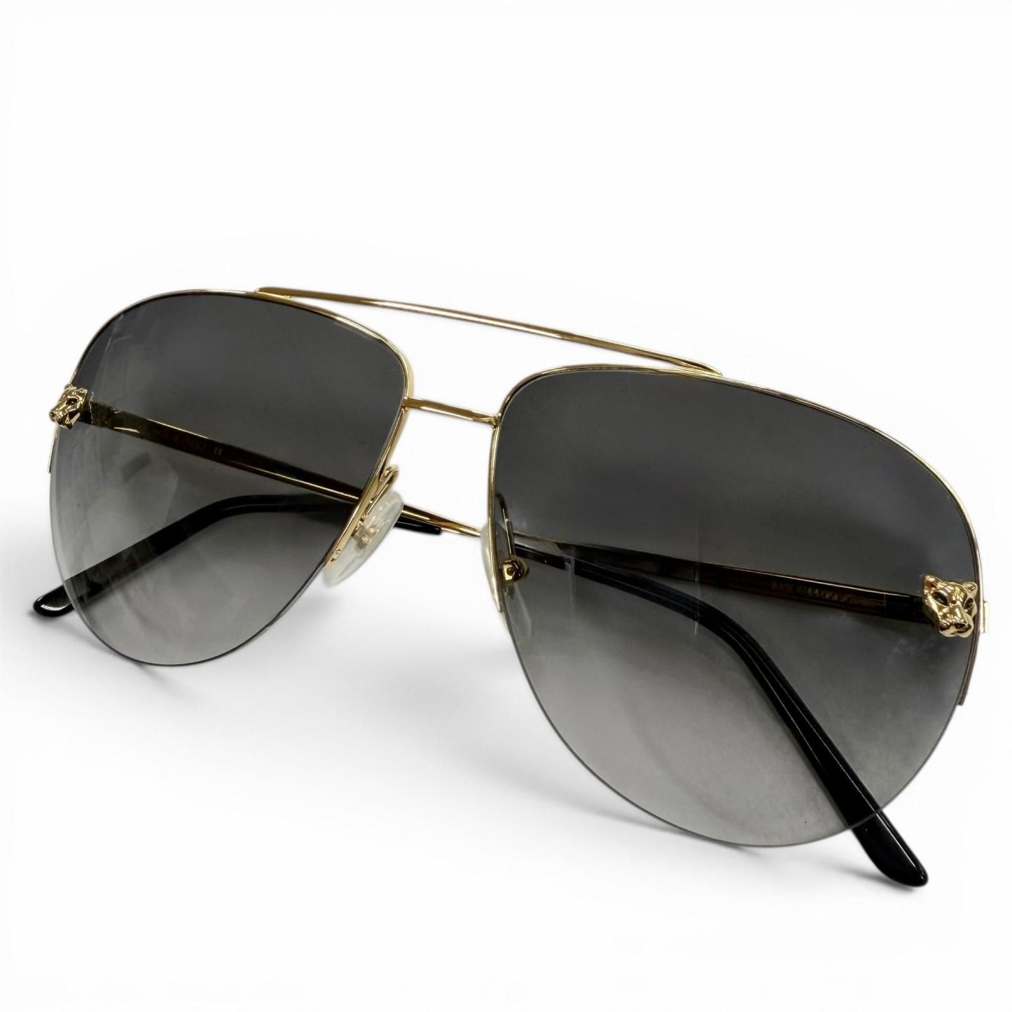 Cartier Panthere de Cartier Two Bridge Gradient Lens Eyewear Sunglasses Gold