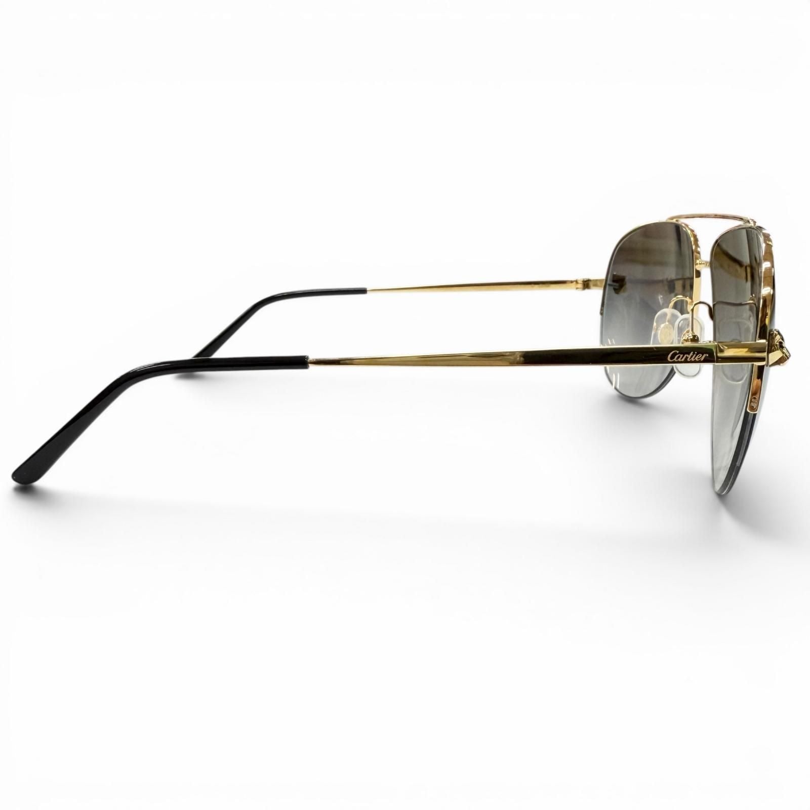 Cartier Panthere de Cartier Two Bridge Gradient Lens Eyewear Sunglasses Gold — view 5