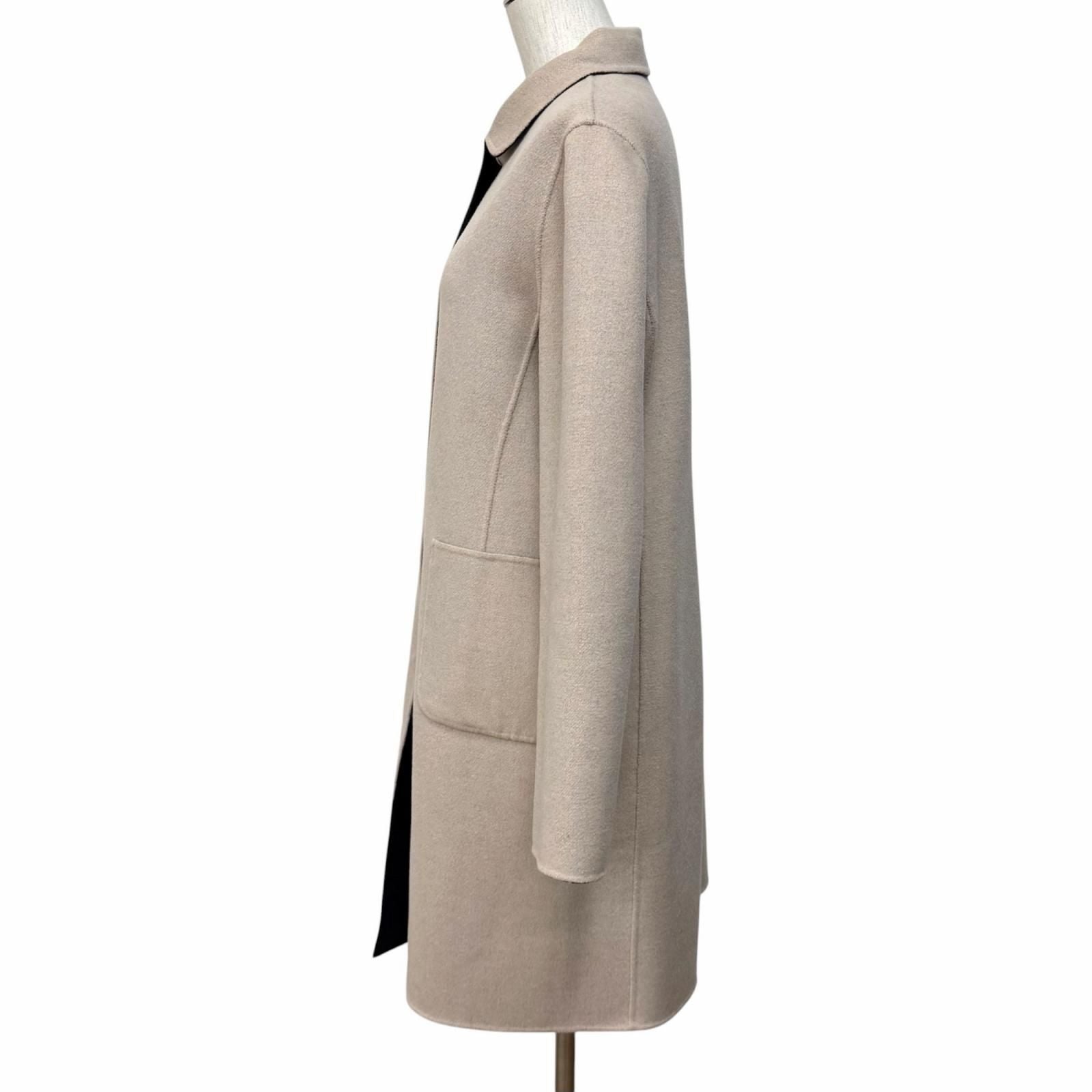 Max Mara Weekend Maxmara Reversible Wool Coat Navy Beige 44 — view 6