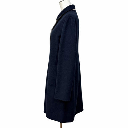 Max Mara Weekend Maxmara Reversible Wool Coat Navy Beige 44 — view 2
