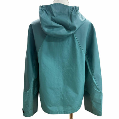 Louis Vuitton Leather Trim Zip Up Jacket Turquoise Blue 48 — view 4