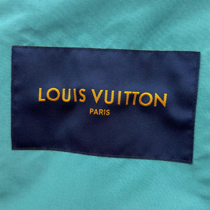 Louis Vuitton Leather Trim Zip Up Jacket Turquoise Blue 48 — view 8