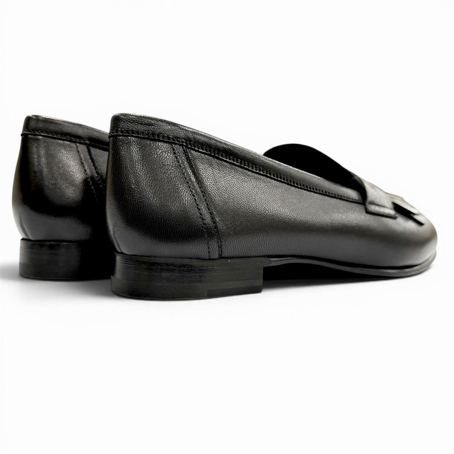 Hermes Moccasins Royale Leather Loafers Black — view 6