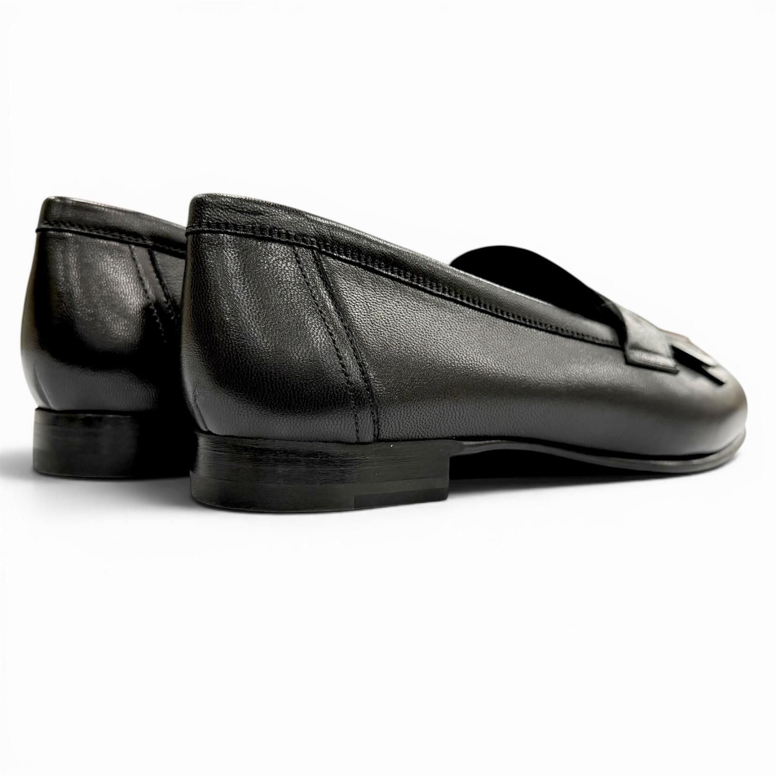 Hermes Moccasins Royale Leather Loafers Black — view 6