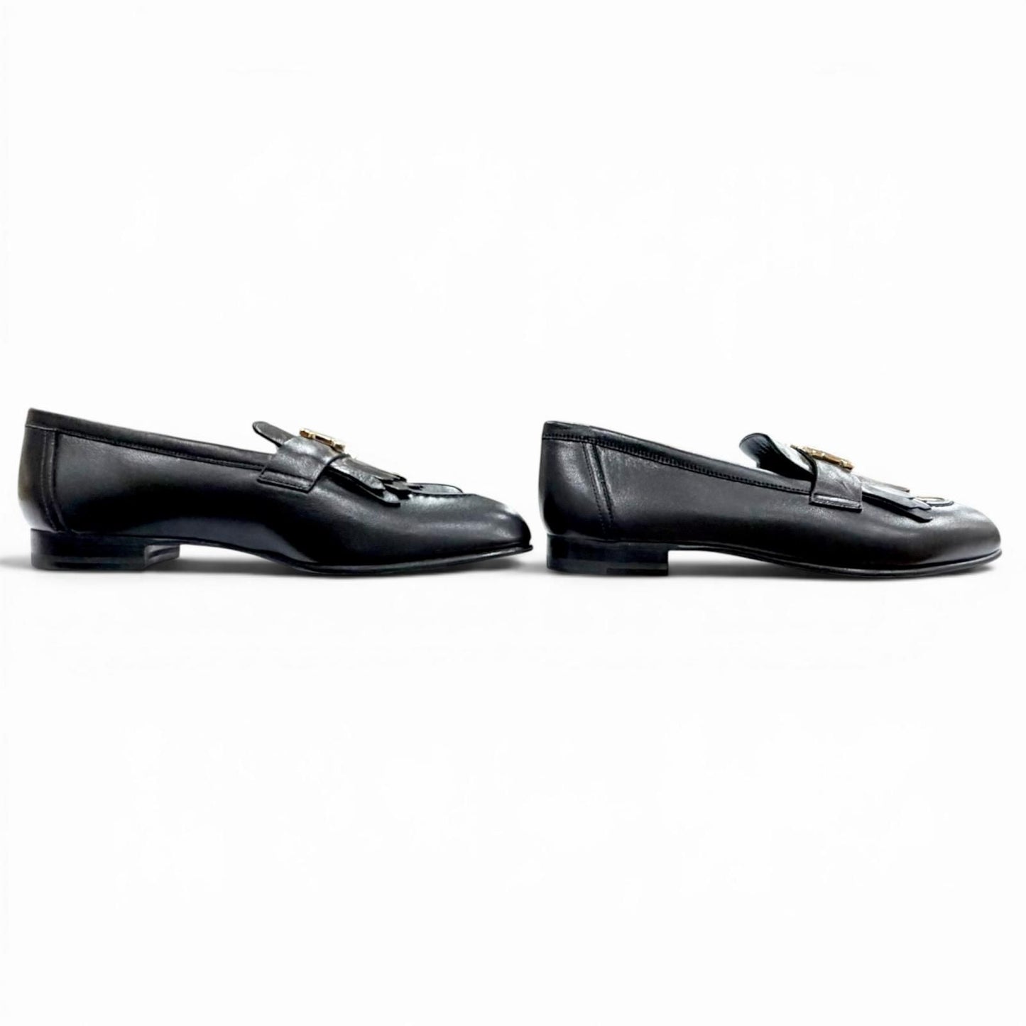 Hermes Moccasins Royale Leather Loafers Black — view 4