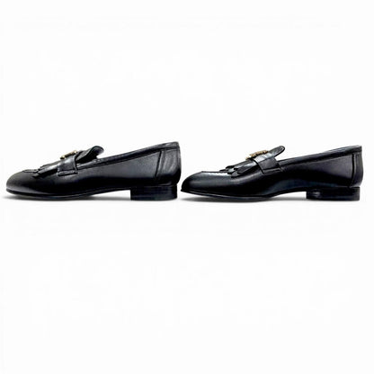 Hermes Moccasins Royale Leather Loafers Black — view 3
