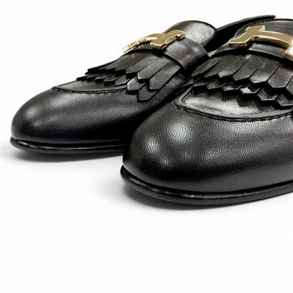 Hermes Moccasins Royale Leather Loafers Black — view 7