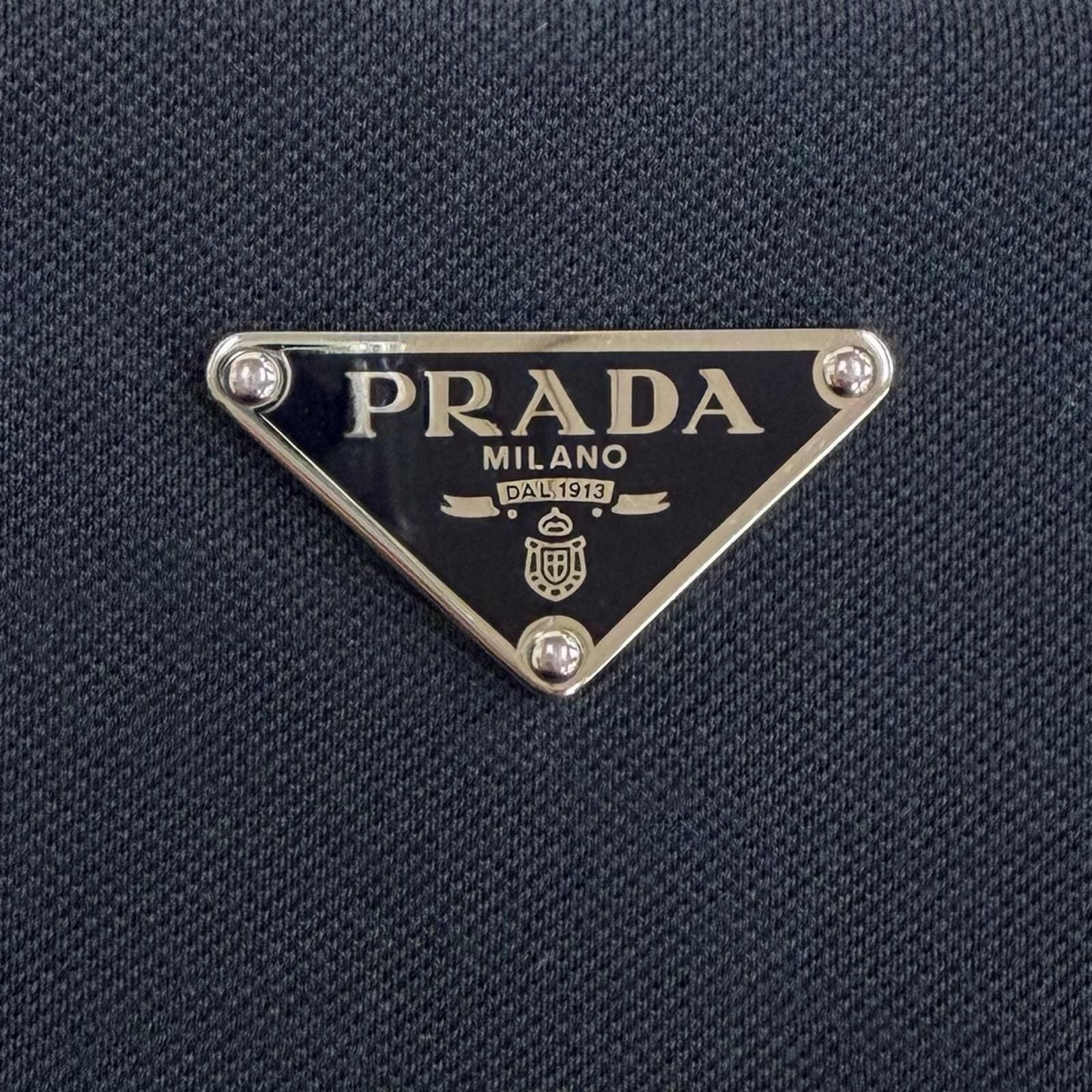 Prada Cotton 100% Pique Dress Navy 36 — view 5