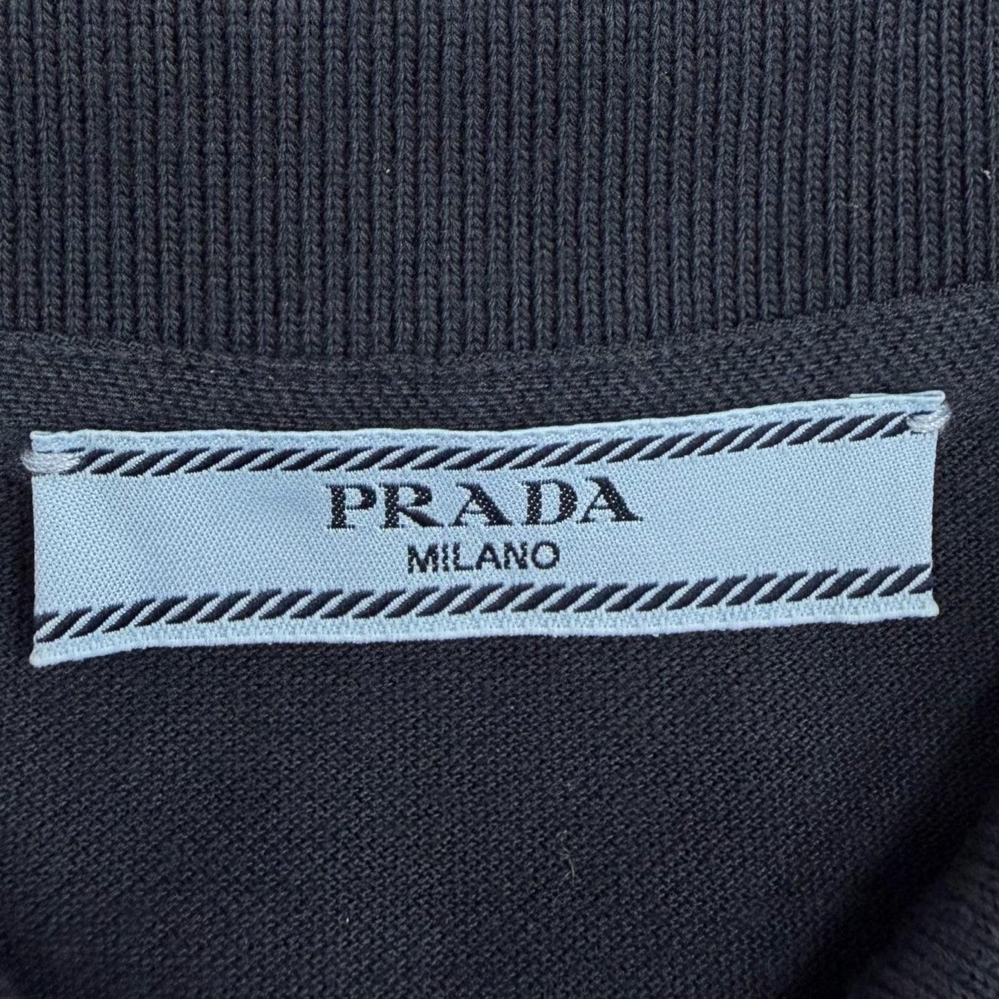 Prada Cotton 100% Pique Dress Navy 36 — view 6