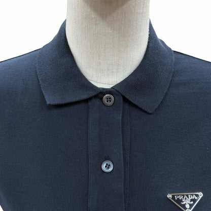 Prada Cotton 100% Pique Dress Navy 36 — view 4