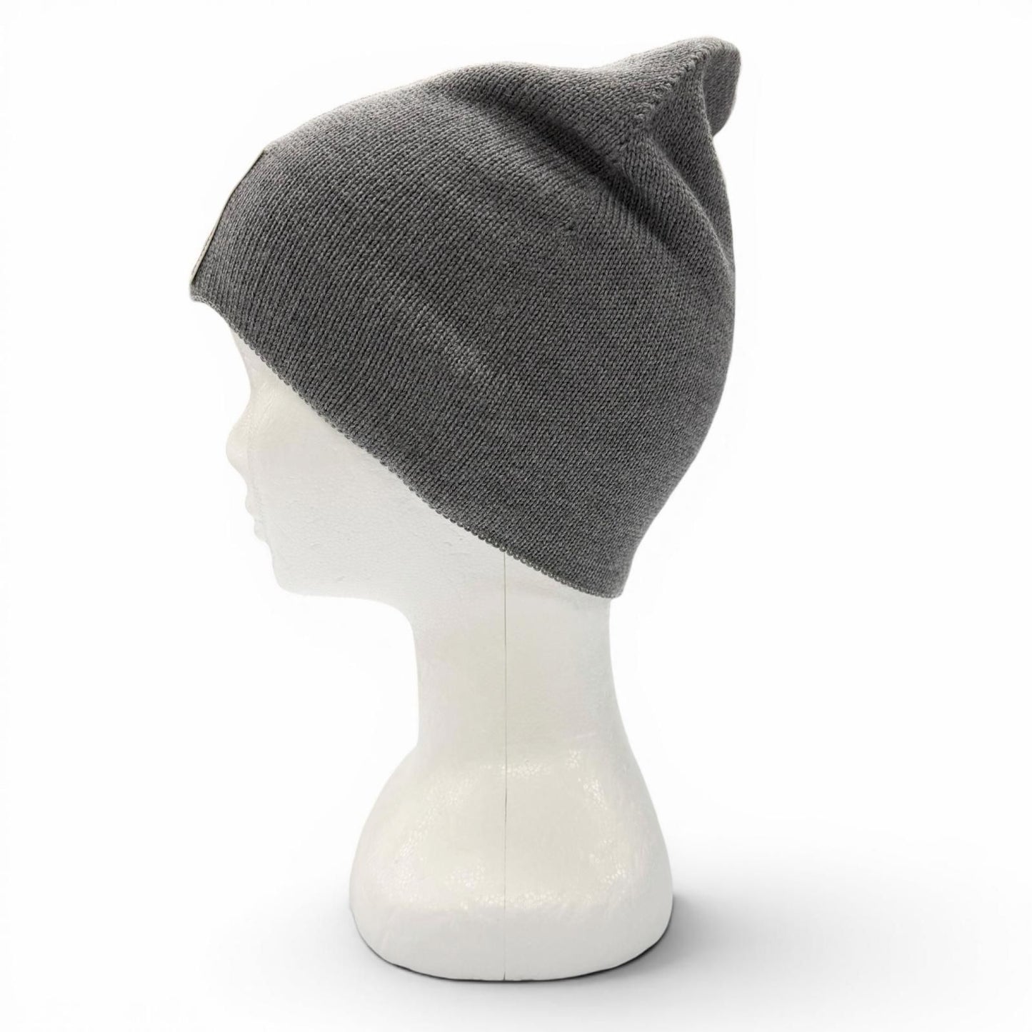 Chanel Sports Line Wool Silk CC Logo Hat Beanie Knit Cap Gray Ivory — view 4