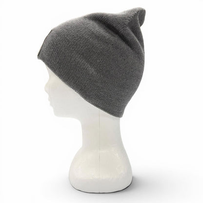 Chanel Sports Line Wool Silk CC Logo Hat Beanie Knit Cap Gray Ivory — view 4