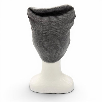 Chanel Sports Line Wool Silk CC Logo Hat Beanie Knit Cap Gray Ivory — view 5