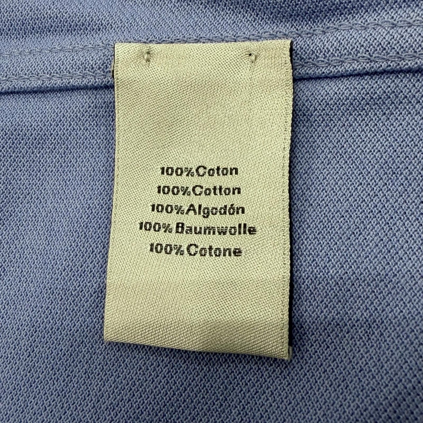 Hermes Cotton 100% Logo Embroidery Chest Pocket Short Sleeve Polo Shirt Purple — view 8